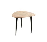 HAKU Table d'appoint en Bois Massif d'acacia, métal Noir, Table Basse en Bois, Table de Salon - Dimensions : L 46 x H 41 x P 46 cm Style : Moderne