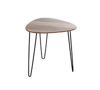 HAKU Table d'appoint en chêne Noir, Plateau en MDF, piètement en métal, Petite Table Basse - Dimensions : L 48 x H 48 x P 48 cm Style : Moderne