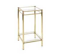 HAKU Möbel Table d'appoint laitonné, métal, Verre trempé - Dim.: L 40 cm x H 73 cm x P 40 cm, Style: Contemporary