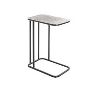 HAKU Table d'appoint en métal Noir et Argent, Petite Table Basse - Dimensions : L 46 x H 62 x P 29 cm Style : Moderne
