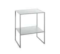 HAKU Table d'appoint, Gris, métal, Petite Table Basse - Dimensions : L 45 x H 60 x P 35 cm Style : Moderne