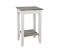 HAKU Table d'appoint Maritimo pin Blanc MDF, Table Basse Blanche - Dimensions : L 40 x H 69 x P 30 cm - Style : Coastal Furniture