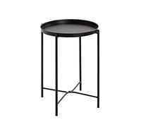HAKU Möbel Table d'appoint Yann métal H 50 cm x Ø 39 cm Style Art déco Noir