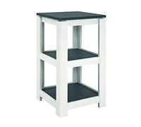 HAKU Table d'appoint Optique Granit, Blanc, MDF - Dim.: L 40 cm x H 74 cm x P 40 cm, Style: Modern