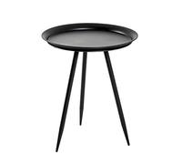 HAKU Table d'appoint Ronde en métal Noir, Petite Table Basse Ronde - Dimensions : H 54 x Ø 44 cm Style : Moderne