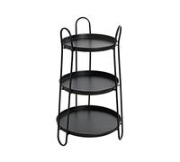 HAKU Table d'appoint Ronde en métal Noir, Petite Table Basse Ronde - Dimensions : H 72 x Ø 43 cm Style : Moderne