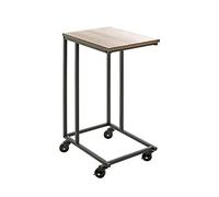 HAKU Table d'appoint sur roulettes, chêne Noir, Plateau en MDF, Structure en métal, desserte à roulettes - Dimensions : L 30 x H 67 x P 40 cm Style : Moderne