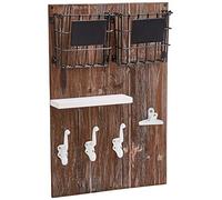 HAKU Möbel Tableau Pense-bête Vintage, Bois Massif, MDF, métal - Dim.: L 37 cm x H 55 cm x P 9 cm, Style: Industrial