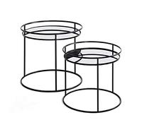 Lot de 2 Tables d'Appoint "Mirana" 52cm Noir