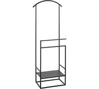 HAKU Valet de chambre avec étagère Valet de chambre avec étagère, métal noir - Dimensions : L 47 x H 128 x P 26 cm, Style : Moderne