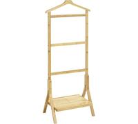 HAKU Valet de chambre avec range-chaussures Valet de chambre en bambou naturel - Dimensions : L 46 x H 115 x P 28 cm, Style : Bohème