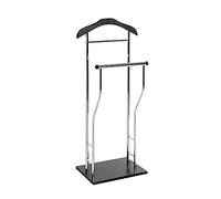 HAKU Möbel valet chromé, noir, MDF, métal - Dim.: L 45 cm x H 110 cm x P 30 cm, Style: Modern