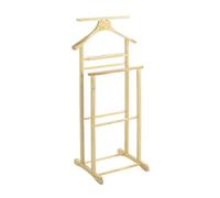 HAKU Valet de chambre, valet multifonctionnel, naturel, bois massif - Dimensions : L 47 x H 102 x P 36 cm, Style : Traditionnel