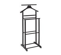 HAKU Valet de chambre, valet multifonctionnel, tabac, bois massif - Dimensions : L 47 x H 102 x P 36 cm, Style : Traditionnel