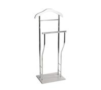 HAKU valet de nuit chromé cachemire en métal, dimensions : L 45 x H 110 x P 30 cm, style moderne