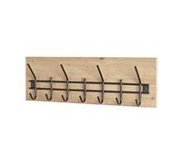 HAKU Warderobe Murale chêne Clair, Noir, MDF, Métal - Dim.: L 60 x H 20 x P 10 cm, Style: Moderne