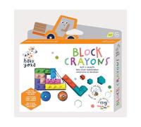 Haku Yoka 6303088 Bloc de craies de cire, chariot élévateur, pierres de cire aux couleurs vives, crayons de cire en forme de briques de serrage, sans décoloration, pour enfants à partir de 3 ans