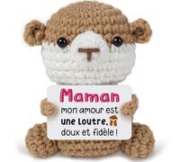 Hakumata Cadeau Maman, Cadeau Anniversaire Maman - Peluche Loutre Tricotée Cadeau pour Maman, Cadeaux Fete des Meres Anniversaire Noel