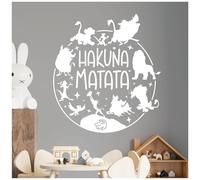Hakuna Matata Autocollant mural inspiré du Roi Lion Disney [XXLarge] [Blanc]