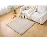 Hakuna Matte CloudSoft Tapis de jeu beige (1,27 x 1,27 m) | Tapis pour bébé super doux et imperméable | Confort de luxe rembourré | Sûr et sans substances nocives | Décoration de salon certifiée