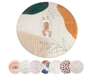 Hakuna Matte - Grand tapis de jeu bébé matelassé de 150 cm - Tapis de jeu extra épais de 1,5 cm dans un magnifique motif arc-en-ciel - Tapis de jeu pour bébé avec antidérapant pour jouer et s'amuser