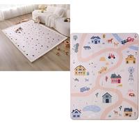 Hakuna Matte Lot de 2 Tapis de Sol : Grand Tapis CloudSoft Confetti (200x150x2,5cm) et Tapis de Sol Ferme (160x120x1,5cm), Mousse Mémoire Haute Densité, Surface Douce et Antidérapante.