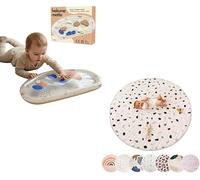 Hakuna Matte Lot de 2 Tapis de Sol : Tapis d'Éveil Aquatique à Paillettes (73x42cm) et Tapis de Sol Rond Confetti (Ø 150x1,5cm), Mousse Haute Densité, Surface Douce et Antidérapante