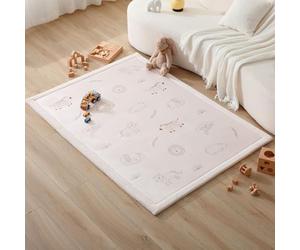 Hakuna Matte Tapis d'éveil Bébé 170x120x2,5cm, Animaux de la Safari - Tapis de Jeux avec Mousse Mémoire de Haute Qualité - Tapis Antidérapant pour Bébé, Tapis de Sol Enfant