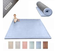 Hakuna Matte Tapis d'éveil Bébé 200x150x2,5cm, Bleu - Tapis de Jeux avec Mousse Mémoire de Haute Qualité - Tapis Antidérapant pour Bébé, Tapis de Sol Enfant, Tatami