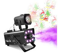 Hakuta Machine à Fumée avec projecteur LED et 13 lumières LED colorées, puissance 500W avec réservoir de liquide fumée 300mL, idéal pour les mariages, Halloween et fêtes