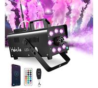 Hakuta Machine à fumée Contrôl par App, Machine à fumée avec 13 lumières LED colorées, puissance de 2000CFM avec 2 télécommandes sans fil, parfait pour mariage, Halloween et spectacles