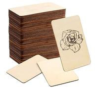 HAKZEON Lot de 100 Feuilles de Bois de Balsa Brut, 10 x 15 x 0,25 cm Plaque Bois pour Peinture, Fabrication Artisanale, Décoration d'Intérieur