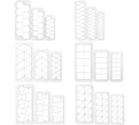 HAKZEON Lot de 18 emporte-pièces géométriques de 246 pièces - Emporte-pièces hexagonaux en forme de ballon de football - Moules à biscuits triangulaires et carrés
