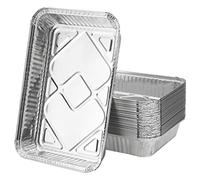 HAKZEON Lot de 30 grands plateaux en aluminium 32 x 26 x 6 cm 3500 ml pour barbecue, cuisine, pâtisserie, grillage, rôtissage