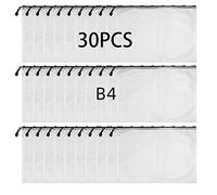 HAKZEON Lot de 30 Pochette à Document Zippée B4, 38,1 x 27,9 cm Plastique Étanche en Maille Filet avec Noire Fermeture Éclair pour Bureau, Maison, École, Voyage