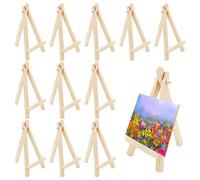 HAKZEON Lot de 36 mini chevalets réglables en bois de 8 x 15 cm, petits chevalets pour afficher des photos de mariage, des mini dessins