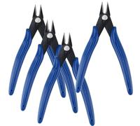 HAKZEON Lot de 4 Pince Coupante de 13 cm, Coupe-Fils Latéraux, Petites Cisailles de Câble, Pince de Precision pour Fabrication de Modèles, Bricolage, Fabrication de Bijoux