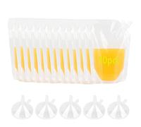 HAKZEON Lot de 50 pochettes transparentes réutilisables de 350 ml avec bec verseur et entonnoir, sac à main pour boissons chaudes et froides