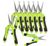 HAKZEON Lot de 8 Sécateur de Jardin Professionnels de 16,5 cm en Acier Inoxydable pour élaguer Facilement Arbres, Fleurs, Plantes