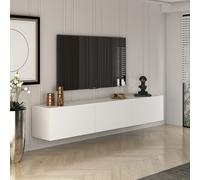 CONCEPT USINE | Meuble TV HAL Panneaux de Particules Blanc | Rangement Design & Fonctionnel | Grande Capacité | 150 cm | Intérieur Élégant & Organisé | Organisation Intérieure Optimale