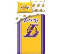 Halantex Basketball Los Angeles La Lakers Basket - Parure de lit housse de couette 140 x 200 cm avec taie d'oreiller 70 x 90 cm - 100% polyester multicolore
