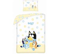 Halantex BLUEY avec BINGO BANDIT Chiffons - Parure de lit pour enfant 100 x 135 cm, 100 % coton Oeko-Tex - Multicolore