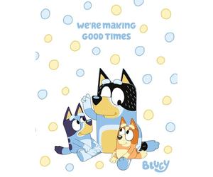 Halantex Couverture polaire BLUEY Good Times Bingo Bandit - 100 % polyester - Dimensions 120 x 150 cm - Multicolore