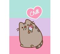 Halantex Couverture polaire Pusheen The Cat Chat Chill - 100 % polyester - Dimensions 130 x 170 cm - Multicolore