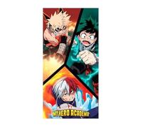 Halantex - MHA-5304T - My Hero Academia 3 Personnages, Serviette de Plage Originale Officielle - Multicolore - 70 x 140 cm