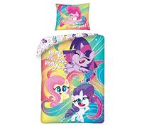 Halantex - MLP-2005BL - Parure de lit My Little Pony Friendship Amitié avec Housse de couette et taie d'oreiller - Multicolore - 100% Coton - 140 x 200 cm + 70 x 90 cm
