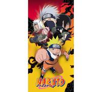 Halantex NARUTO UZUMAKI Sasuke Itachi Uchiha Serviette de Plage Serviette de Bain 100% Coton Taille 70 x 140 cm Multicolore NA-3404T