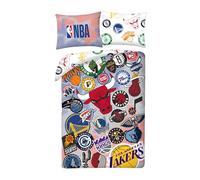 Parure de Lit - Housse de Couette Basket 140x200 cm + Taie d'oreiller - Basketball