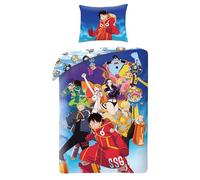 Halantex Parure de lit One PIECE Luffy SSG EGGHEAD - Housse de couette 140 x 200 cm avec taie d'oreiller 70 x 90 cm - 100 % polyester multicolore