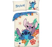 Halantex Parure de lit STICH et ANGEL - par Lilo et Stitch - Housse de couette réversible 140 x 200 cm et taie d'oreiller 70 x 90 cm - Multicolore - 100 % coton